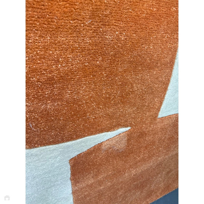 Romy 05 Kite Modern Irregular Geometric Shapes Hand-Woven Soft Wool-Feel Eco Fibre Rust Orange/Cream Rug-Asiatic Carpets-Rug Love - The Most Loved Rug Store