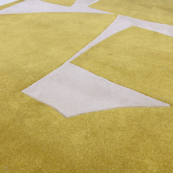 Romy 06 Kite Modern Irregular Geometric Shapes Hand-Woven Soft Wool-Feel Eco Fibre Chartreuse Yellow/Cream Rug-Asiatic Carpets-Rug Love - The Most Loved Rug Store
