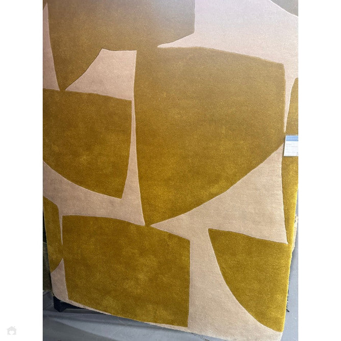 Romy 06 Kite Modern Irregular Geometric Shapes Hand-Woven Soft Wool-Feel Eco Fibre Chartreuse Yellow/Cream Rug-Asiatic Carpets-Rug Love - The Most Loved Rug Store