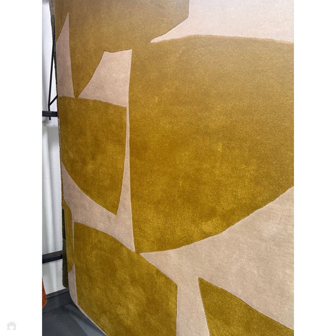 Romy 06 Kite Modern Irregular Geometric Shapes Hand-Woven Soft Wool-Feel Eco Fibre Chartreuse Yellow/Cream Rug-Asiatic Carpets-Rug Love - The Most Loved Rug Store
