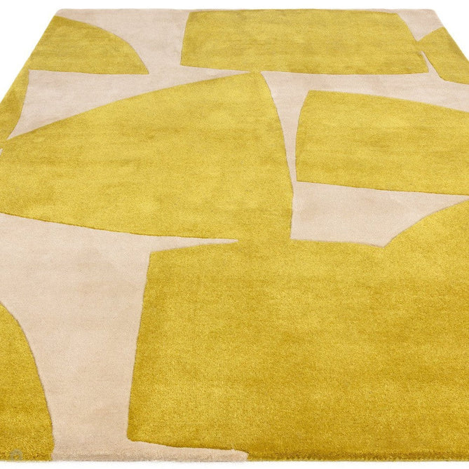 Romy 06 Kite Modern Irregular Geometric Shapes Hand-Woven Soft Wool-Feel Eco Fibre Chartreuse Yellow/Cream Rug-Asiatic Carpets-Rug Love - The Most Loved Rug Store