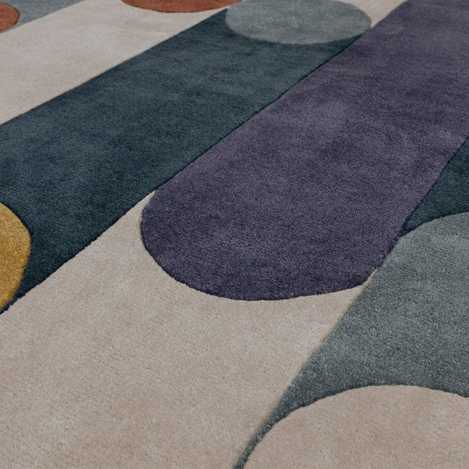 Romy 07 Morse Modern Elongated Ovals Shapes Hand-Woven Soft Wool-Feel Eco Fibre Multicolour Rug-Asiatic Carpets-Rug Love - The Most Loved Rug Store