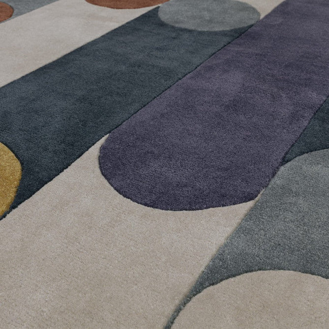 Romy 07 Morse Modern Elongated Ovals Shapes Hand-Woven Soft Wool-Feel Eco Fibre Multicolour Rug-Asiatic Carpets-Rug Love - The Most Loved Rug Store