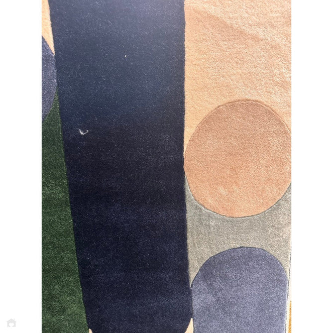 Romy 08 Morse Modern Elongated Ovals Shapes Hand-Woven Soft Wool-Feel Eco Fibre Blue/Green/Grey/Beige/Ivory Rug-Asiatic Carpets-Rug Love - The Most Loved Rug Store