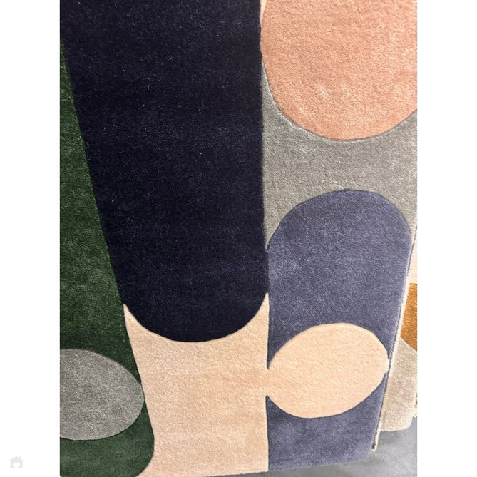 Romy 08 Morse Modern Elongated Ovals Shapes Hand-Woven Soft Wool-Feel Eco Fibre Blue/Green/Grey/Beige/Ivory Rug-Asiatic Carpets-Rug Love - The Most Loved Rug Store
