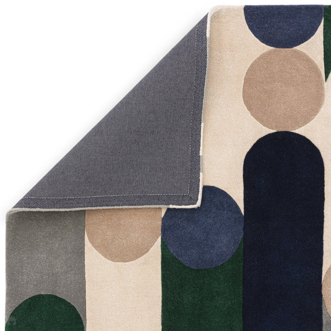 Romy 08 Morse Modern Elongated Ovals Shapes Hand-Woven Soft Wool-Feel Eco Fibre Blue/Green/Grey/Beige/Ivory Rug-Asiatic Carpets-Rug Love - The Most Loved Rug Store