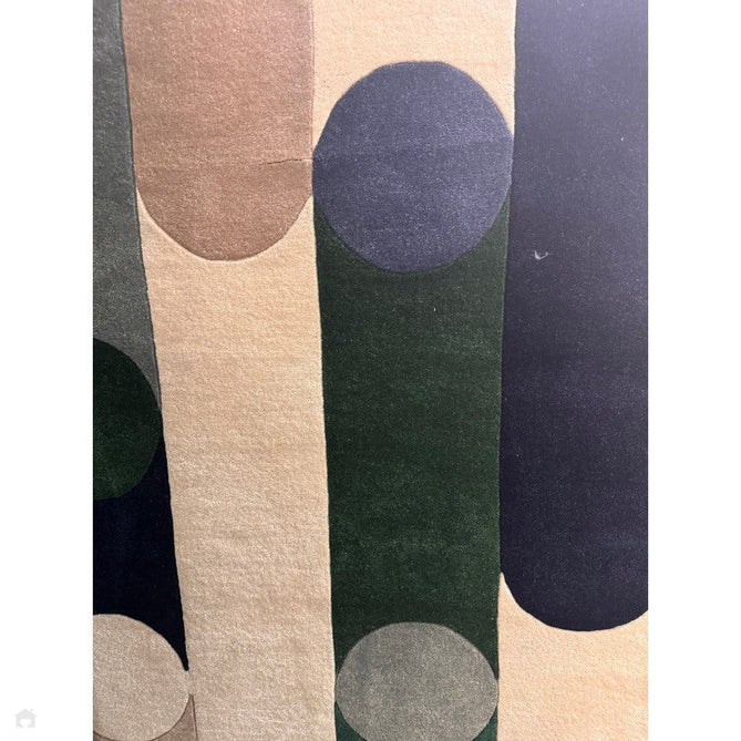 Romy 08 Morse Modern Elongated Ovals Shapes Hand-Woven Soft Wool-Feel Eco Fibre Blue/Green/Grey/Beige/Ivory Rug-Asiatic Carpets-Rug Love - The Most Loved Rug Store