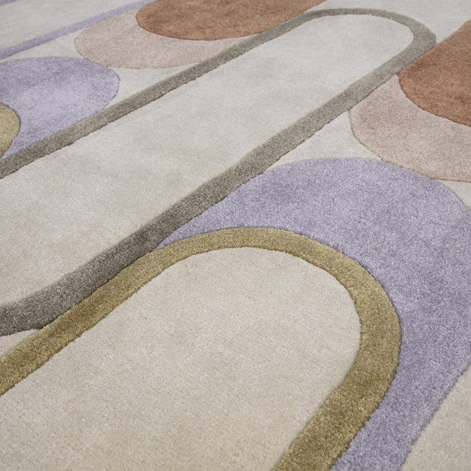 Romy 09 Module Modern Layered Oval Arches Hand-Woven Soft Wool-Feel Eco Fibre Pastel Multicolour Rug-Asiatic Carpets-Rug Love - The Most Loved Rug Store