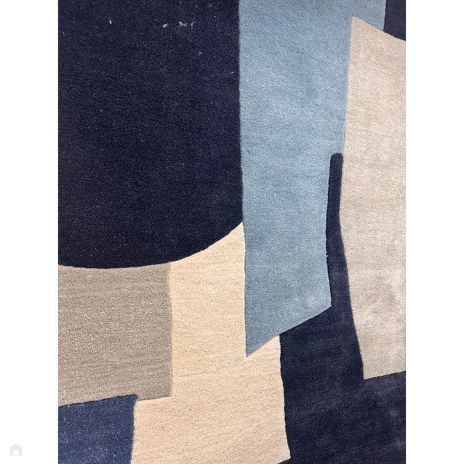 Romy 11 Element Modern Irregular Overlapping Geometric Shapes Hand-Woven Soft Wool-Feel Eco Fibre Blue/Taupe/Ivory Rug-Asiatic Carpets-Rug Love - The Most Loved Rug Store
