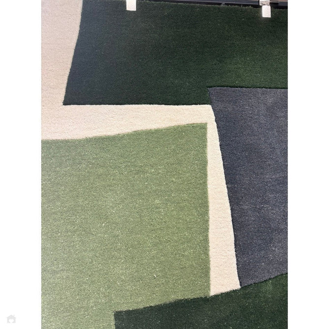 Romy 12 Papercut Modern Overlapping Rectangles Hand-Woven Soft Wool-Feel Eco Fibre Green/Grey/Ivory Rug-Asiatic Carpets-Rug Love - The Most Loved Rug Store