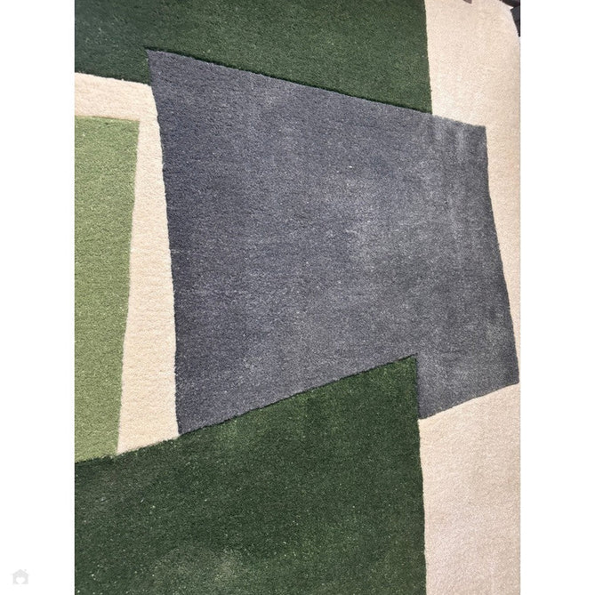 Romy 12 Papercut Modern Overlapping Rectangles Hand-Woven Soft Wool-Feel Eco Fibre Green/Grey/Ivory Rug-Asiatic Carpets-Rug Love - The Most Loved Rug Store