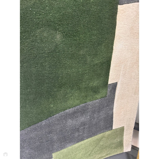 Romy 12 Papercut Modern Overlapping Rectangles Hand-Woven Soft Wool-Feel Eco Fibre Green/Grey/Ivory Rug-Asiatic Carpets-Rug Love - The Most Loved Rug Store