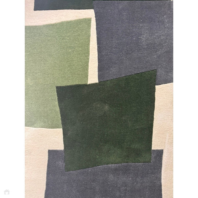 Romy 12 Papercut Modern Overlapping Rectangles Hand-Woven Soft Wool-Feel Eco Fibre Green/Grey/Ivory Rug-Asiatic Carpets-Rug Love - The Most Loved Rug Store