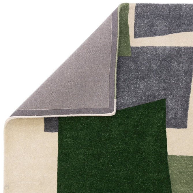 Romy 12 Papercut Modern Overlapping Rectangles Hand-Woven Soft Wool-Feel Eco Fibre Green/Grey/Ivory Rug-Asiatic Carpets-Rug Love - The Most Loved Rug Store