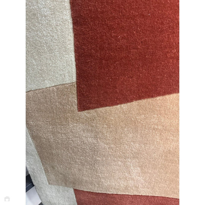 Romy 13 Papercut Modern Overlapping Rectangles Hand-Woven Soft Wool-Feel Eco Fibre Rust Red/Beige/Ivory Rug-Asiatic Carpets-Rug Love - The Most Loved Rug Store