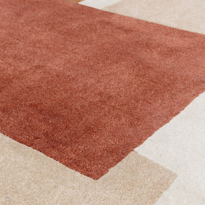 Romy 13 Papercut Modern Overlapping Rectangles Hand-Woven Soft Wool-Feel Eco Fibre Rust Red/Beige/Ivory Rug-Asiatic Carpets-Rug Love - The Most Loved Rug Store