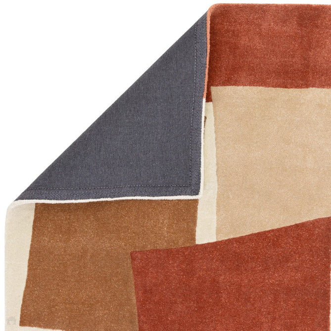 Romy 13 Papercut Modern Overlapping Rectangles Hand-Woven Soft Wool-Feel Eco Fibre Rust Red/Beige/Ivory Rug-Asiatic Carpets-Rug Love - The Most Loved Rug Store
