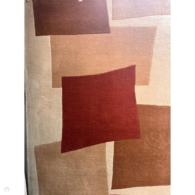 Romy 13 Papercut Modern Overlapping Rectangles Hand-Woven Soft Wool-Feel Eco Fibre Rust Red/Beige/Ivory Rug-Asiatic Carpets-Rug Love - The Most Loved Rug Store