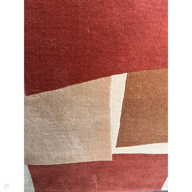 Romy 13 Papercut Modern Overlapping Rectangles Hand-Woven Soft Wool-Feel Eco Fibre Rust Red/Beige/Ivory Rug-Asiatic Carpets-Rug Love - The Most Loved Rug Store