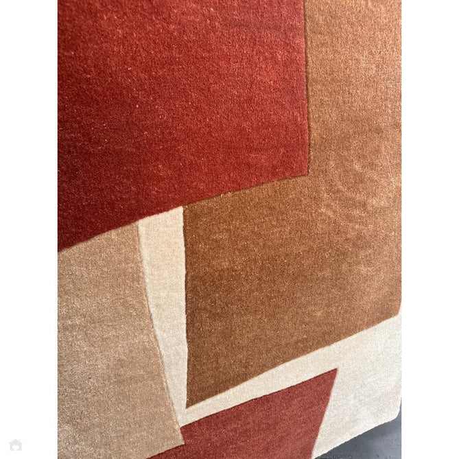 Romy 13 Papercut Modern Overlapping Rectangles Hand-Woven Soft Wool-Feel Eco Fibre Rust Red/Beige/Ivory Rug-Asiatic Carpets-Rug Love - The Most Loved Rug Store