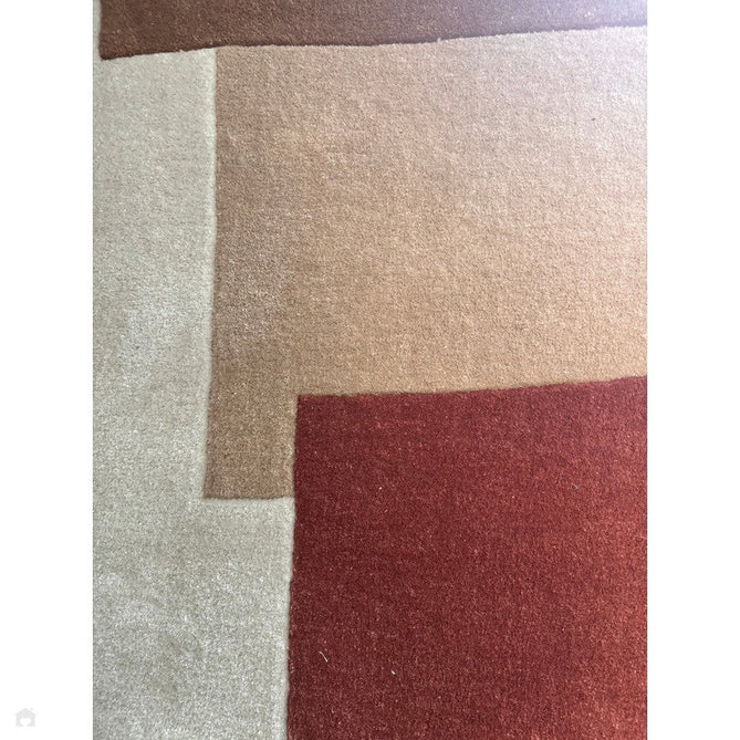 Romy 13 Papercut Modern Overlapping Rectangles Hand-Woven Soft Wool-Feel Eco Fibre Rust Red/Beige/Ivory Rug-Asiatic Carpets-Rug Love - The Most Loved Rug Store