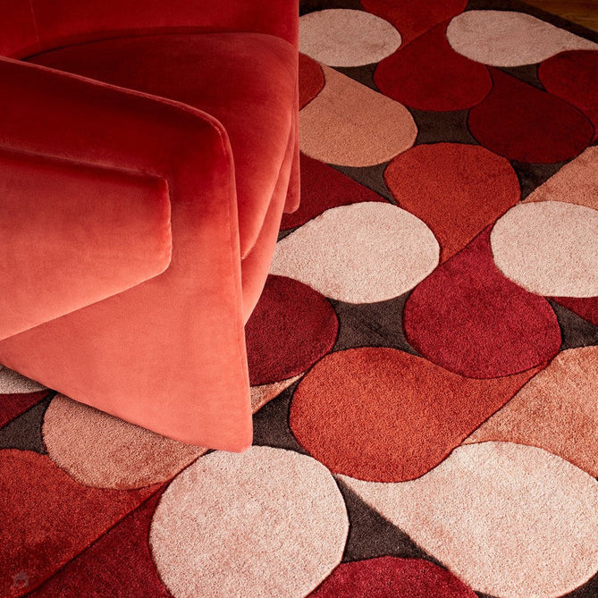 Romy 14 Jive Modern Abstract Hand-Woven Soft Wool-Feel Eco Fibre Rust Red/Deep Burgundy/Terracotta Rug-Asiatic Carpets-Rug Love - The Most Loved Rug Store