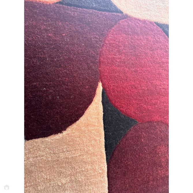 Romy 14 Jive Modern Layered Teardrop Hand-Woven Soft Wool-Feel Eco Fibre Rust Red/Deep Burgundy/Terracotta Rug-Asiatic Carpets-Rug Love - The Most Loved Rug Store