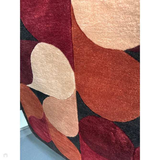 Romy 14 Jive Modern Layered Teardrop Hand-Woven Soft Wool-Feel Eco Fibre Rust Red/Deep Burgundy/Terracotta Rug-Asiatic Carpets-Rug Love - The Most Loved Rug Store