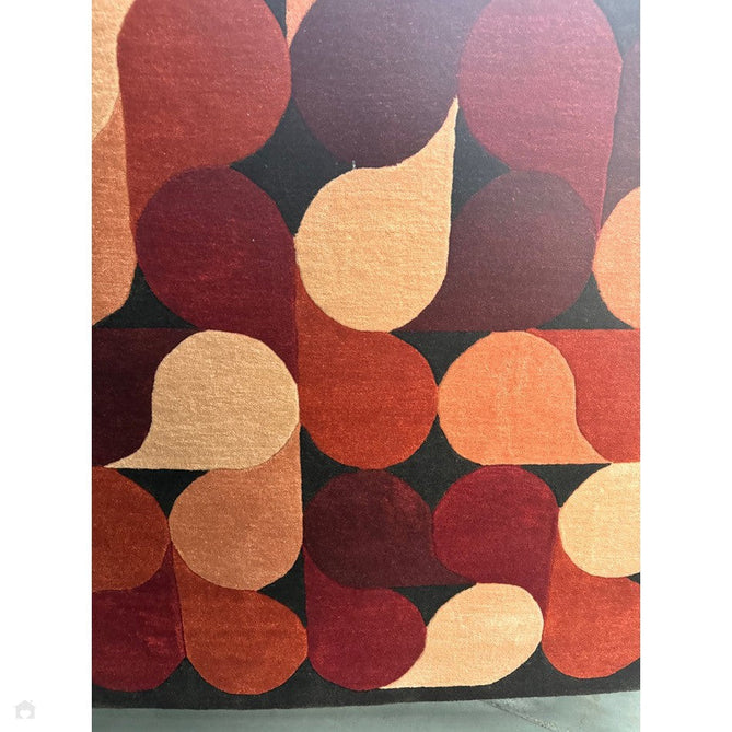 Romy 14 Jive Modern Layered Teardrop Hand-Woven Soft Wool-Feel Eco Fibre Rust Red/Deep Burgundy/Terracotta Rug-Asiatic Carpets-Rug Love - The Most Loved Rug Store