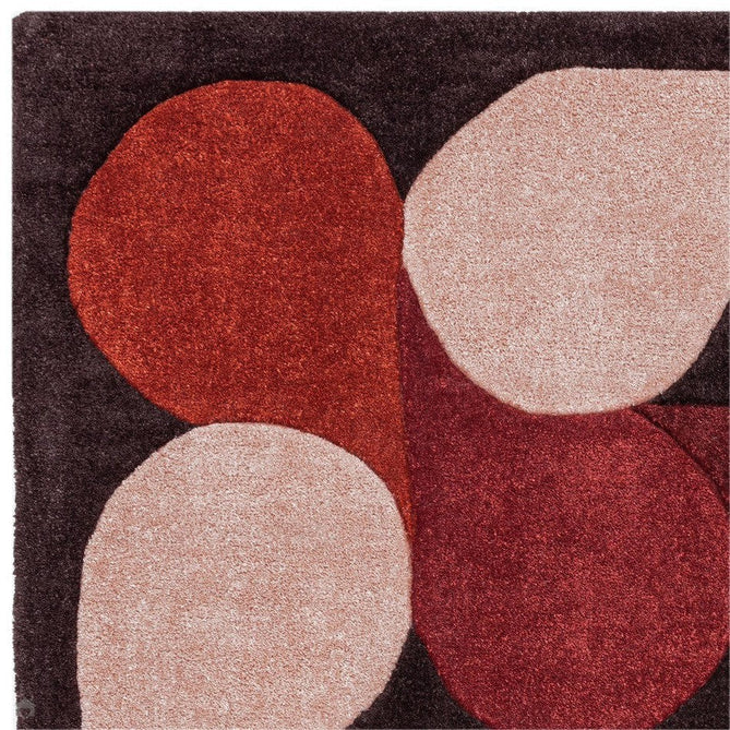 Romy 14 Jive Modern Layered Teardrop Hand-Woven Soft Wool-Feel Eco Fibre Rust Red/Deep Burgundy/Terracotta Rug-Asiatic Carpets-Rug Love - The Most Loved Rug Store
