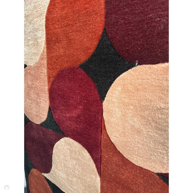 Romy 14 Jive Modern Layered Teardrop Hand-Woven Soft Wool-Feel Eco Fibre Rust Red/Deep Burgundy/Terracotta Rug-Asiatic Carpets-Rug Love - The Most Loved Rug Store