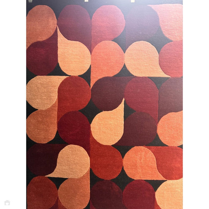 Romy 14 Jive Modern Layered Teardrop Hand-Woven Soft Wool-Feel Eco Fibre Rust Red/Deep Burgundy/Terracotta Rug-Asiatic Carpets-Rug Love - The Most Loved Rug Store