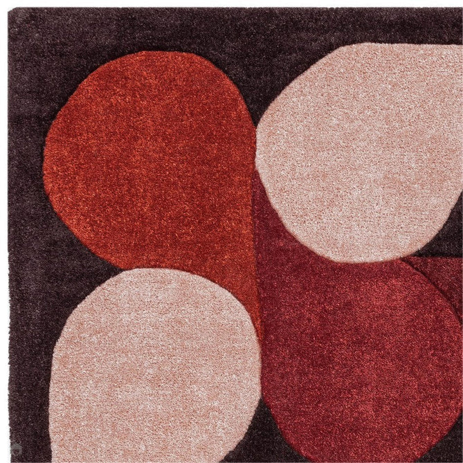 Romy 14 Jive Modern Layered Teardrop Hand-Woven Soft Wool-Feel Eco Fibre Rust Red/Deep Burgundy/Terracotta Rug-Asiatic Carpets-Rug Love - The Most Loved Rug Store
