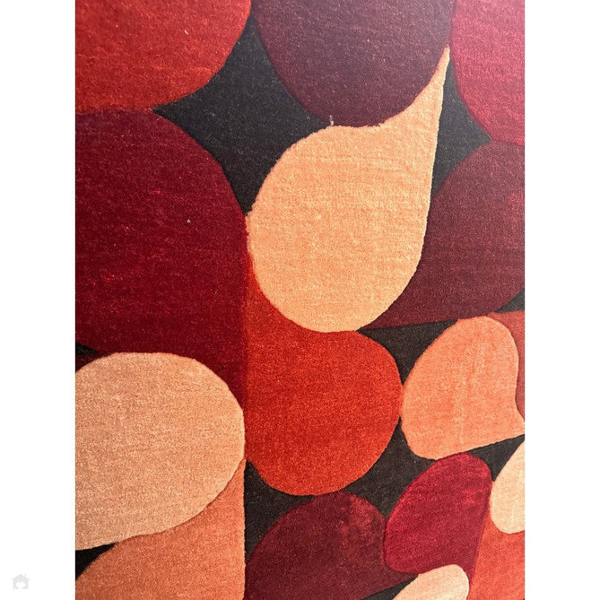 Romy 14 Jive Modern Layered Teardrop Hand-Woven Soft Wool-Feel Eco Fibre Rust Red/Deep Burgundy/Terracotta Rug-Asiatic Carpets-Rug Love - The Most Loved Rug Store