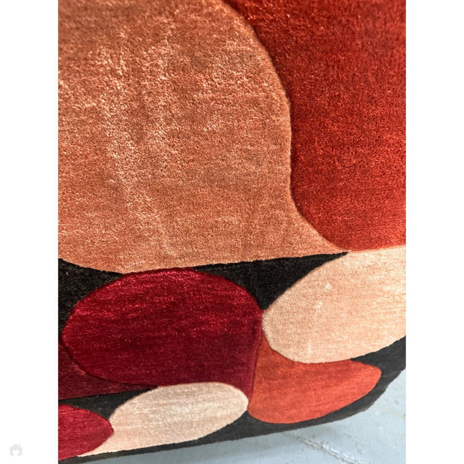 Romy 14 Jive Modern Layered Teardrop Hand-Woven Soft Wool-Feel Eco Fibre Rust Red/Deep Burgundy/Terracotta Rug-Asiatic Carpets-Rug Love - The Most Loved Rug Store