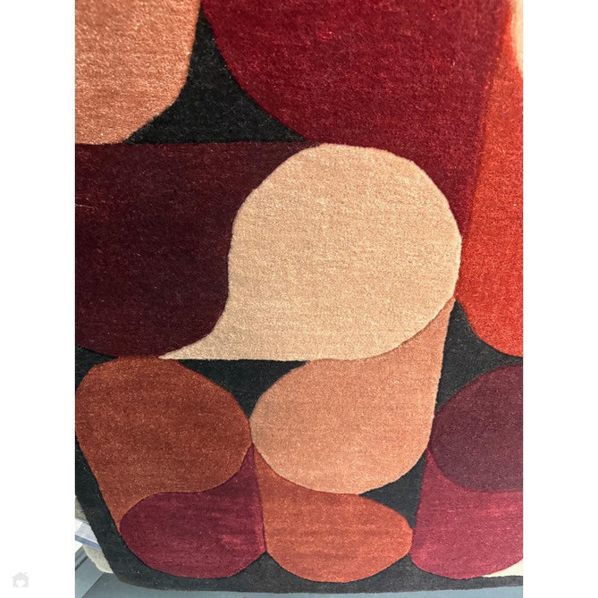 Romy 14 Jive Modern Layered Teardrop Hand-Woven Soft Wool-Feel Eco Fibre Rust Red/Deep Burgundy/Terracotta Rug-Asiatic Carpets-Rug Love - The Most Loved Rug Store