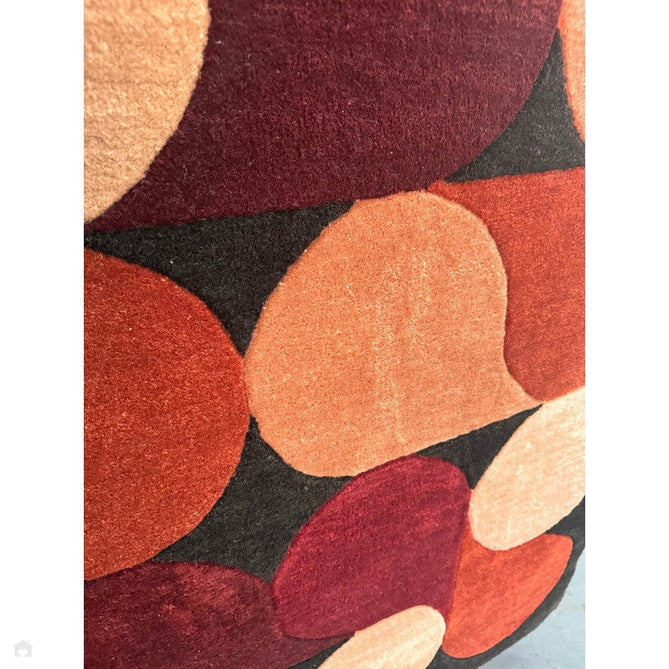 Romy 14 Jive Modern Layered Teardrop Hand-Woven Soft Wool-Feel Eco Fibre Rust Red/Deep Burgundy/Terracotta Rug-Asiatic Carpets-Rug Love - The Most Loved Rug Store