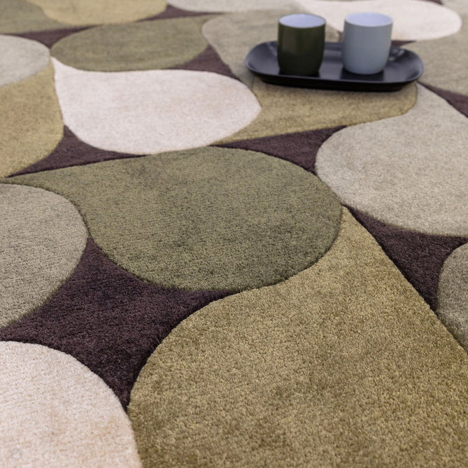 Romy 15 Jive Modern Abstract Hand-Woven Soft Wool-Feel Eco Fibre Green/Cream/Grey Rug-Asiatic Carpets-Rug Love - The Most Loved Rug Store
