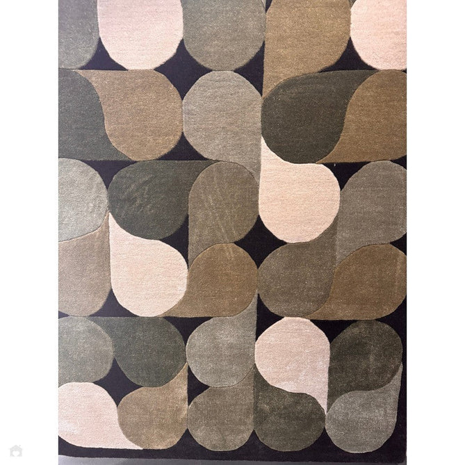 Romy 15 Jive Modern Layered Teardrop Hand-Woven Soft Wool-Feel Eco Fibre Green/Cream/Grey Rug-Asiatic Carpets-Rug Love - The Most Loved Rug Store