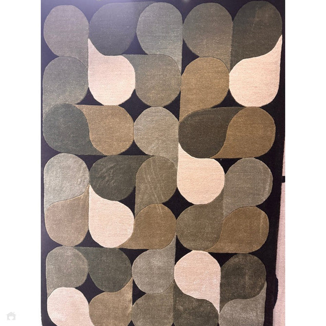 Romy 15 Jive Modern Layered Teardrop Hand-Woven Soft Wool-Feel Eco Fibre Green/Cream/Grey Rug-Asiatic Carpets-Rug Love - The Most Loved Rug Store