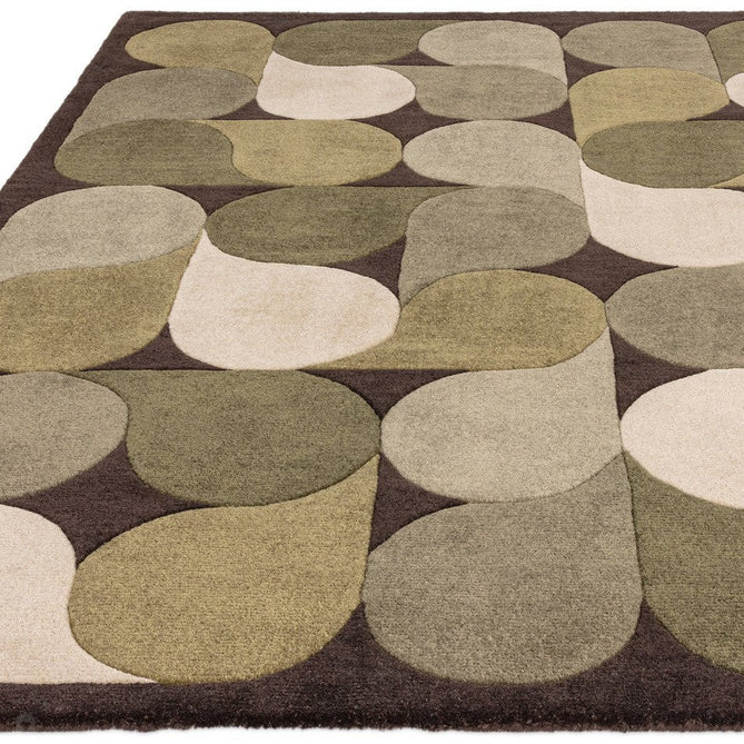 Romy 15 Jive Modern Layered Teardrop Hand-Woven Soft Wool-Feel Eco Fibre Green/Cream/Grey Rug-Asiatic Carpets-Rug Love - The Most Loved Rug Store