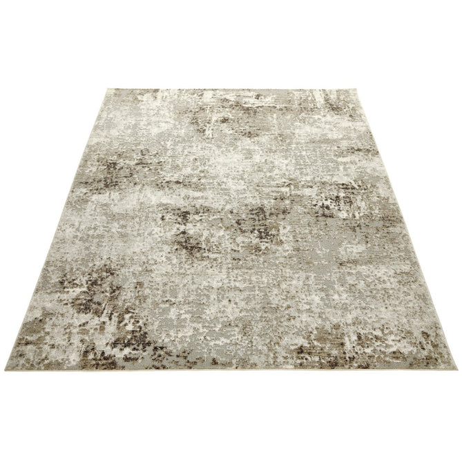 Rossa ROS03 Modern Abstract Distressed Durable Easy-Care Ribbed Textured Low Profile Short Pile Flatweave Ivory/Grey Rug-Concept Looms-Rug Love - The Most Loved Rug Store