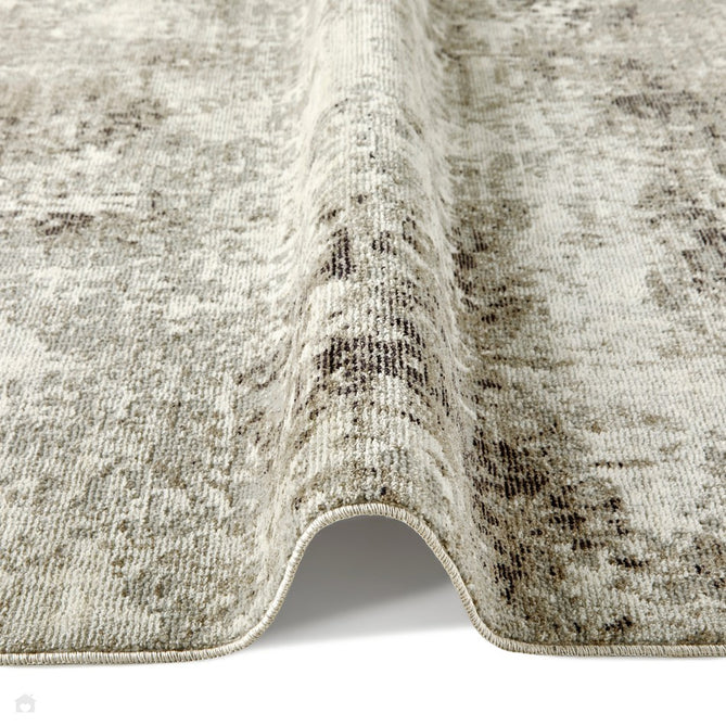 Rossa ROS03 Modern Abstract Distressed Durable Easy-Care Ribbed Textured Low Profile Short Pile Flatweave Ivory/Grey Rug-Concept Looms-Rug Love - The Most Loved Rug Store