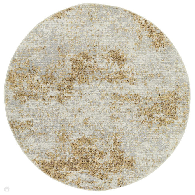 Rossa ROS03 Modern Abstract Distressed Durable Easy-Care Ribbed Textured Low Profile Short Pile Ivory/Beige/Gold Rug-Concept Looms-Rug Love - The Most Loved Rug Store