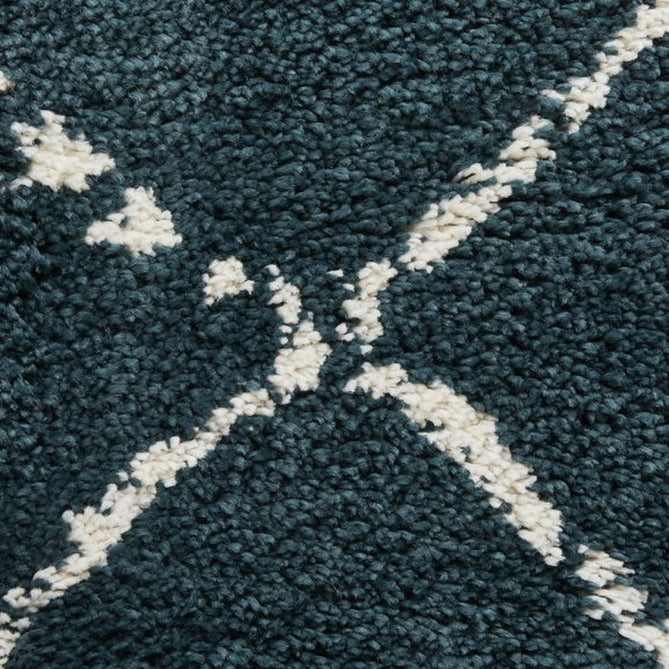 Royal Nomadic 5413 Modern Geometric Diamond Soft Plush Boho Shaggy Dark Green-Think Rugs-Rug Love - The Most Loved Rug Store