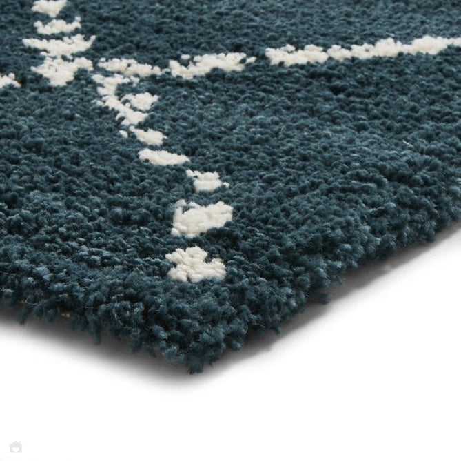 Royal Nomadic 5413 Modern Geometric Diamond Soft Plush Boho Shaggy Dark Green-Think Rugs-Rug Love - The Most Loved Rug Store