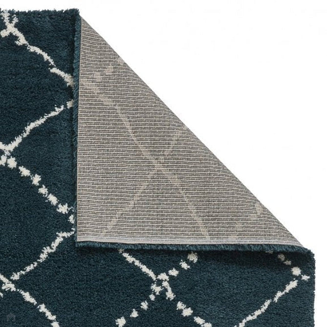 Royal Nomadic 5413 Modern Geometric Diamond Soft Plush Boho Shaggy Dark Green-Think Rugs-Rug Love - The Most Loved Rug Store