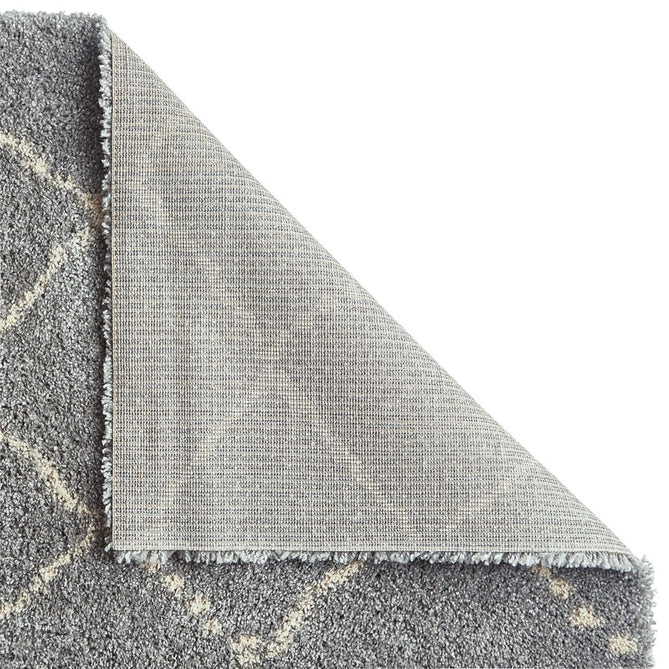 Royal Nomadic 5413 Modern Geometric Diamond Soft Plush Boho Shaggy Grey/Cream Rug-Think Rugs-Rug Love - The Most Loved Rug Store