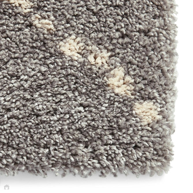 Royal Nomadic 5413 Modern Geometric Diamond Soft Plush Boho Shaggy Grey/Cream Rug-Think Rugs-Rug Love - The Most Loved Rug Store