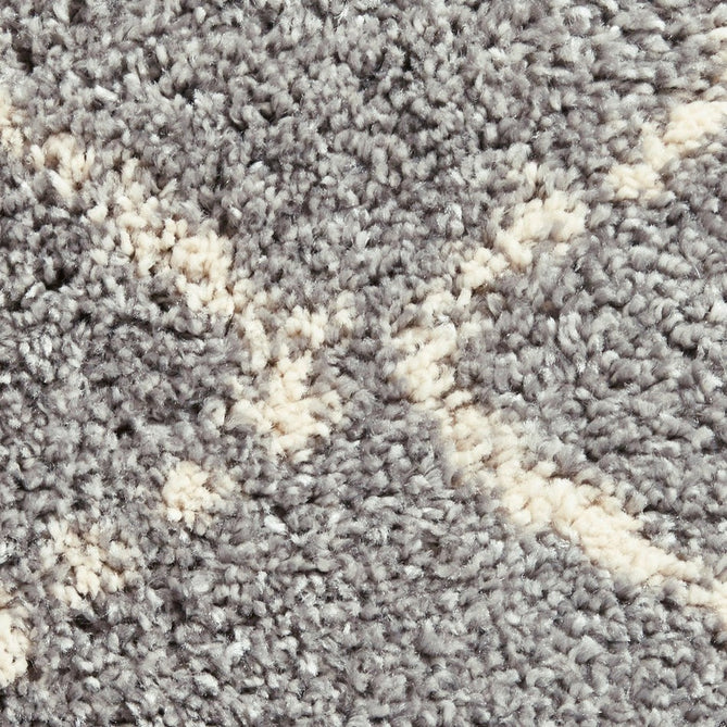 Royal Nomadic 5413 Modern Geometric Diamond Soft Plush Boho Shaggy Grey/Cream Rug-Think Rugs-Rug Love - The Most Loved Rug Store
